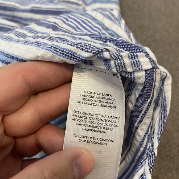 Ralph Lauren Shirt Mens 2XL Blue White Striped Classic Fit Button Down Cotton - Picture 6 of 10